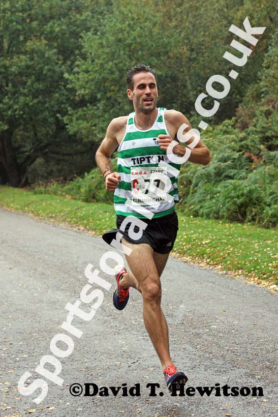 Ryan McLeod (Tipton) on the 3rd leg of the senior mens 6 stage relay at the ERRA Mens 6 and Womens 4 Stage Road Relays, Sutton Park, Birmingham Road Relays.